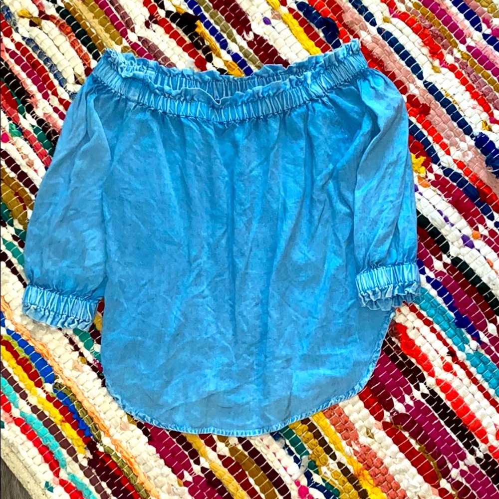 Off Shoulder Denim looking top